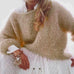 Trixiedress Solid Boat Neck Fluffy Knitting Sweater