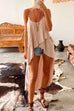 Trixiedress Solid High Low Hem Irregular Cami Top