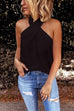 Trixiedress Halter Criss Cross Sleeveless Cozy Top