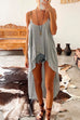 Trixiedress Solid High Low Hem Irregular Cami Top