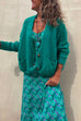 Trixiedress Solid Button Down Pockets Sweater Cardigan