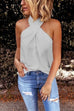 Trixiedress Halter Criss Cross Sleeveless Cozy Top
