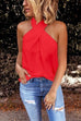 Trixiedress Halter Criss Cross Sleeveless Cozy Top