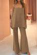 Trixiedress Cami Top and Wide Leg Suit Pants Two Pieces