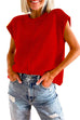 Trixiedress Crewneck Cap Sleeves Pullover Sweater