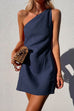 Trixiedress One Shoulder Sleeveless Mini Dress