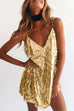 Trixiedress V Neck Sequin Cami Mini Party Dress