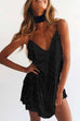 Trixiedress V Neck Sequin Cami Mini Party Dress