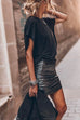Trixiedress Elastic Waist Ruched Metalic Mini Skirt