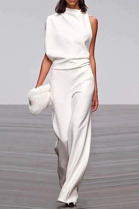 Trixiedress Cowl Neck One Shoulder Batwing Sleeve Party Suit