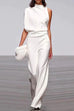 Trixiedress Cowl Neck One Shoulder Batwing Sleeve Party Suit