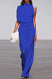 Trixiedress Cowl Neck One Shoulder Batwing Sleeve Party Suit