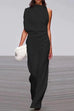 Trixiedress Cowl Neck One Shoulder Batwing Sleeve Party Suit