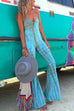 Trixiedress Lace Up Bell Bottoms Tie Dye Cami Jumpsuit