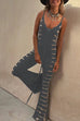 Trixiedress Lace-Up Tie Dye Cami Jumpsuit