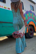 Trixiedress Lace Up Bell Bottoms Tie Dye Cami Jumpsuit