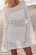 Trixiedress Backless Hollow Out Knitting Cover Up Dress