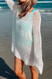 Trixiedress Long Sleeves Hollow Out Crochet Beach Cover Up Dress