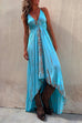 Trixiedress V Neck High Low Hem Tie Dye Maxi Cami Dress