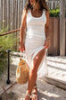 Trixiedress Side Drawstring Split Bodycon Tank Dress