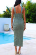 Trixiedress Ruched Mesh Insert Bodycon Maxi Cami Dress