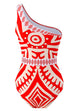Trixiedress Printed One Shoulder Tummy Control Swimsuit and Wide Leg Cover Up Pants Set