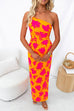 Trixiedress One Shoulder Side Split Printed Cami Maxi Dress