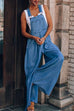 Trixiedress Pocketed Wide Leg Baggy Denim Overalls