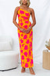 Trixiedress One Shoulder Side Split Printed Cami Maxi Dress