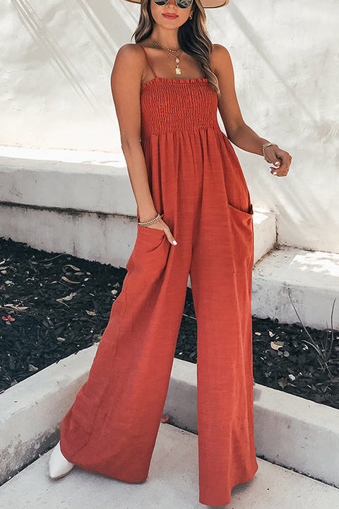 Trixiedress Frilled Splice Wide Leg Cami Jumpsuit